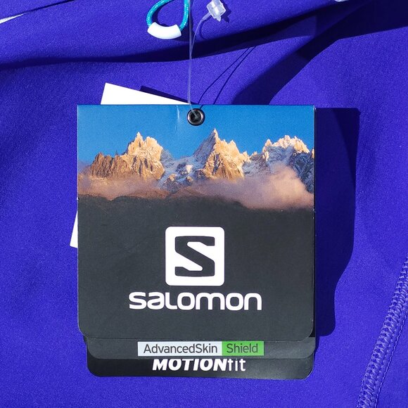 Salomon Momentum Softshell Pants White & Violet Purple Small Wind Resistant BNWT - Picture 2 of 14